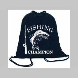 Fishing Champion ľahké sťahovacie vrecko ( batôžtek / vak ) s čiernou šnúrkou, 100% bavlna 100 g/m2, rozmery cca. 37 x 41 cm